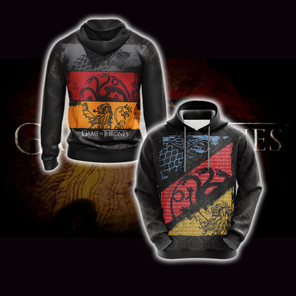 Game Of Thrones - Stark, Targaryen, Lannister Unisex 3D Hoodie