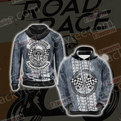 Biker Sons Of Freedom Devorced Chapter Unisex 3D Hoodie