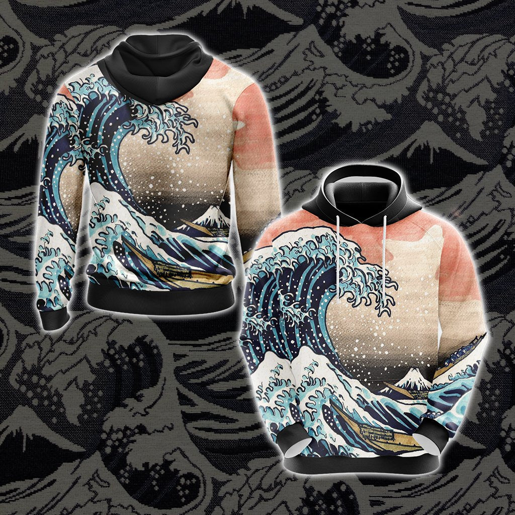 Tsunami Japanese Unisex 3D Hoodie