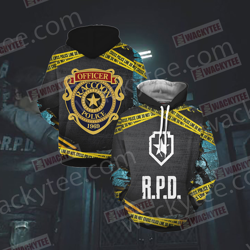 Resident Evil - R.P.D Unisex 3D Hoodie