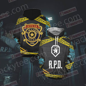 Resident Evil - R.P.D Unisex 3D Hoodie