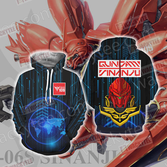 Sinanju Gundam Unisex 3D Hoodie