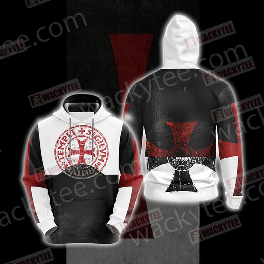Christian - Knights Templar- Templi Sigilvm Militvm Unisex 3D Hoodie
