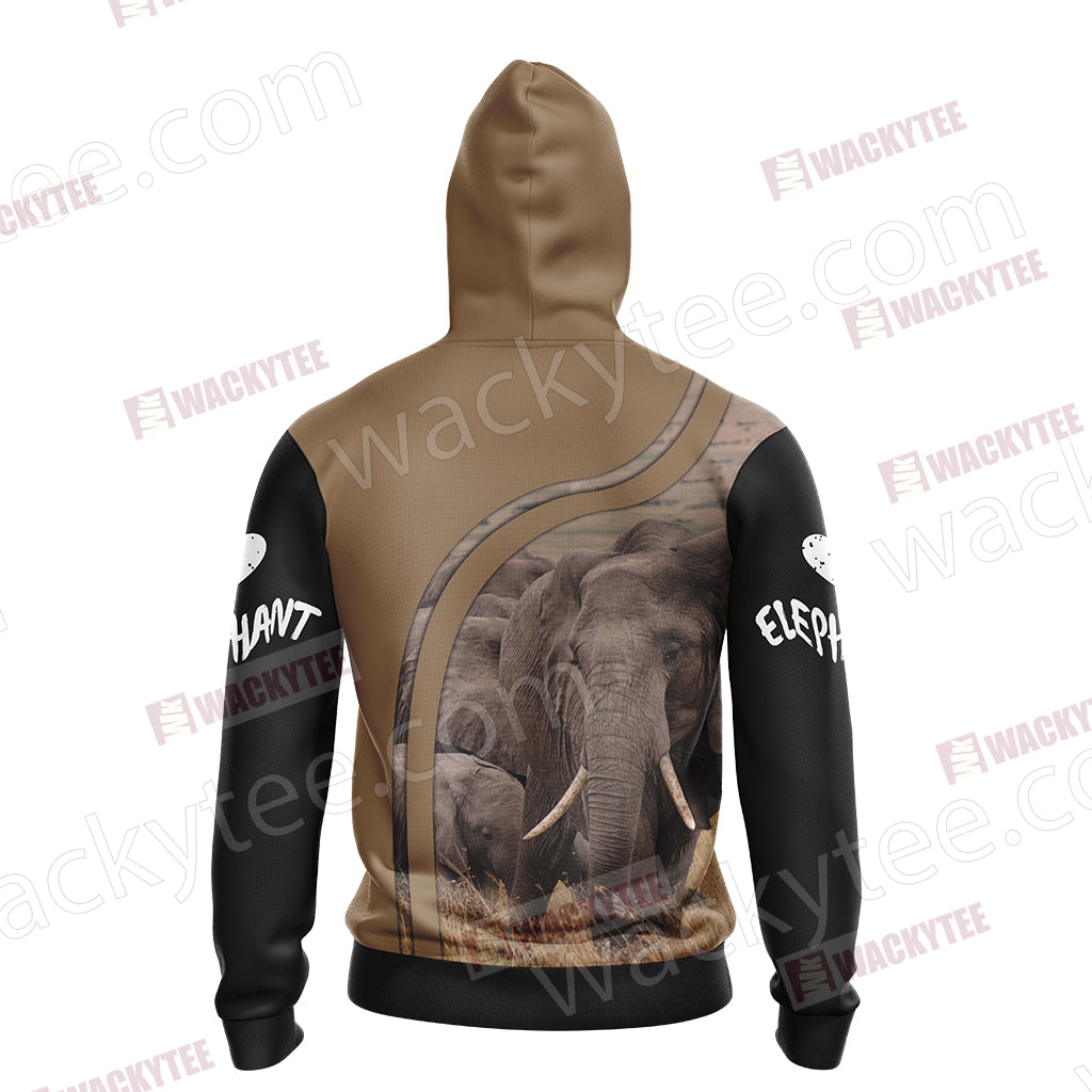 Love Elephant Unisex 3D Hoodie