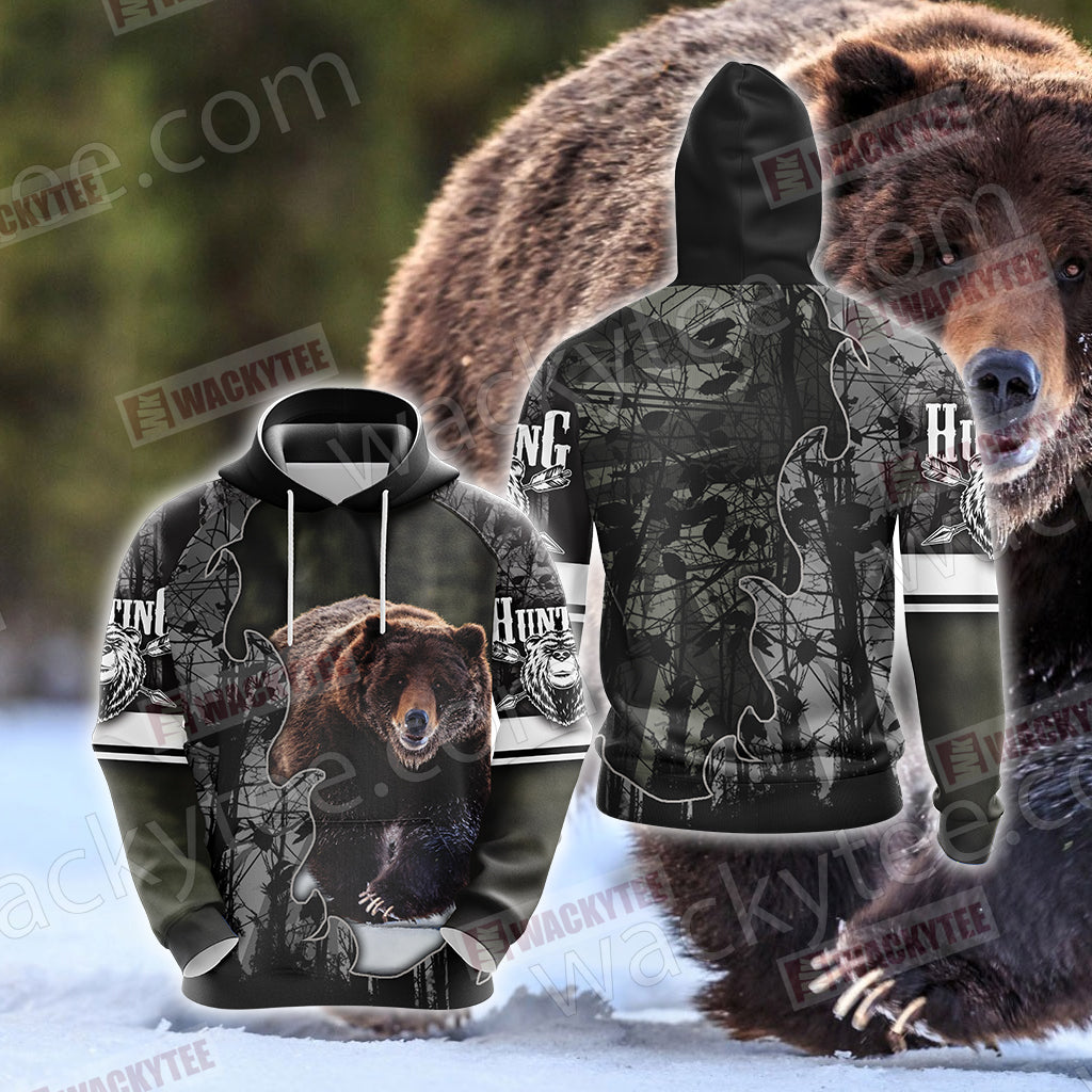 Hunting Passion - Bear Unisex 3D Hoodie