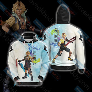 Final Fantasy X - Tidus T-shirt Zip Hoodie Pullover Hoodie Hoodie S 