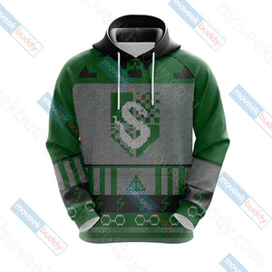 Harry Potter - Cunning Like A Slytherin Knitting Style Unisex 3D Hoodie