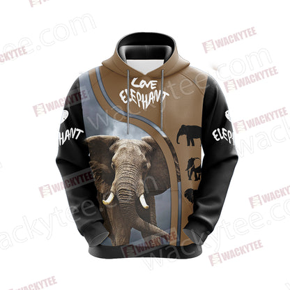 Love Elephant Unisex 3D Hoodie