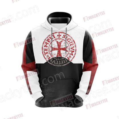 Christian - Knights Templar- Templi Sigilvm Militvm Unisex 3D Hoodie