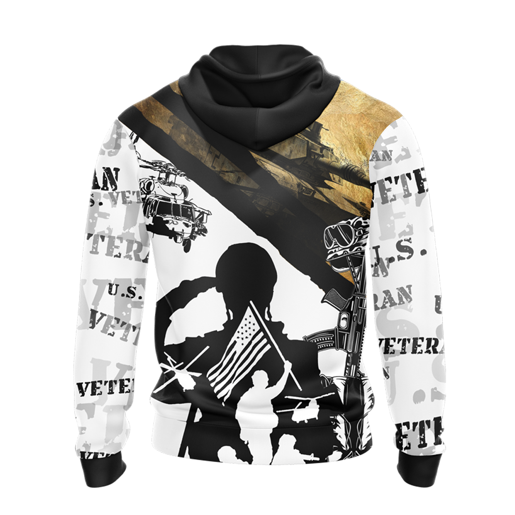 US Army Veteran T-shirt Zip Hoodie Hawaiian shirt