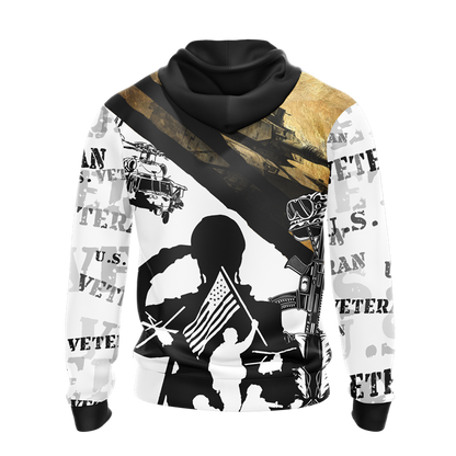 US Army Veteran T-shirt Zip Hoodie Hawaiian shirt