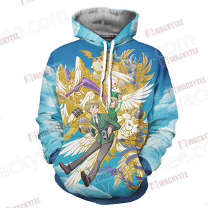 Digimon Takaishi Takeru And Angemon Unisex 3D Hoodie