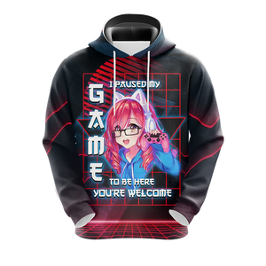 I Paused My Game To Be Here Unisex 3D Hoodie 