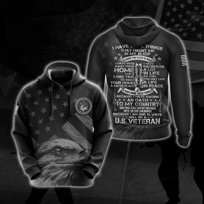 Because I Am And Always Will Be US Veteran T-shirt Zip Hoodie Pullover Hoodie Hoodie