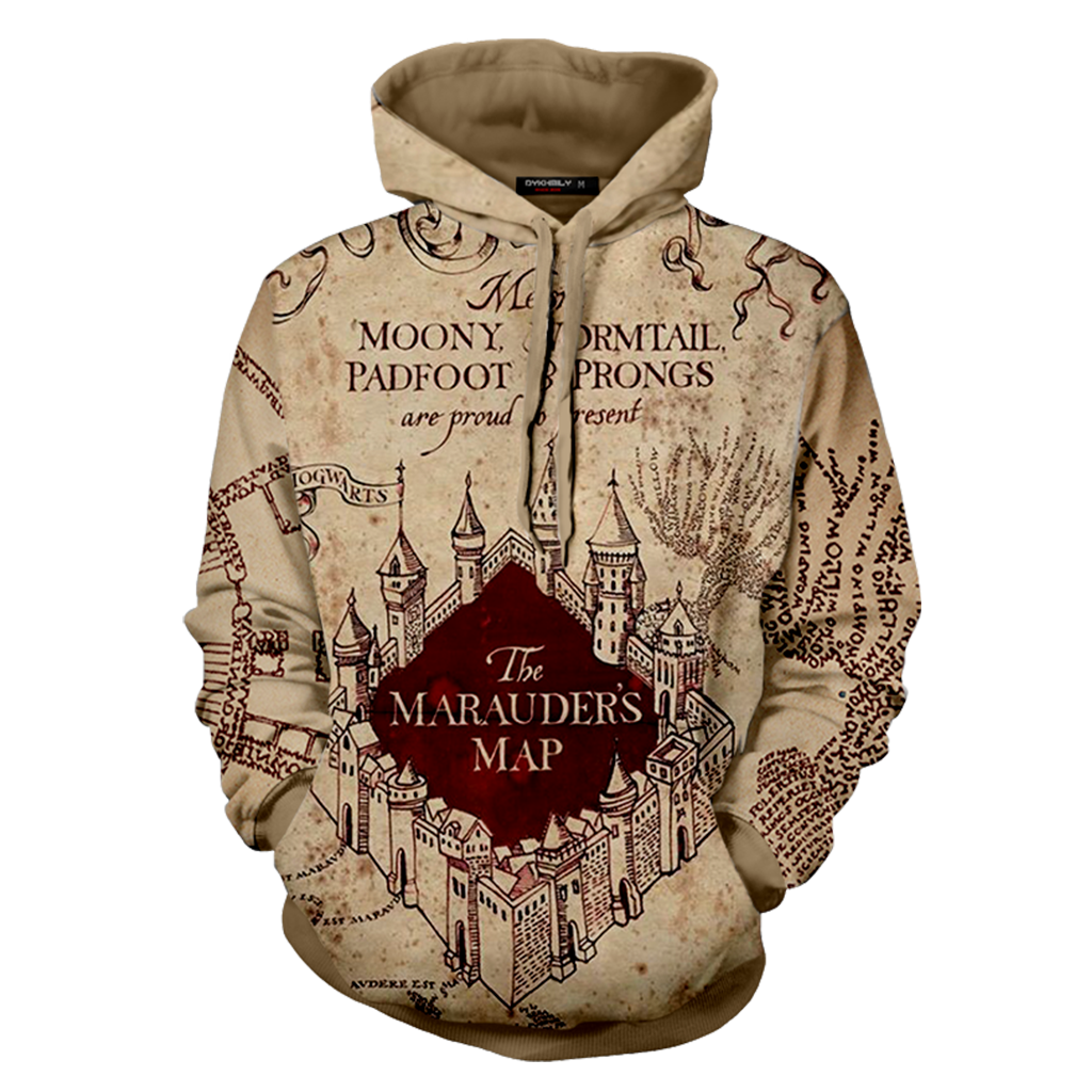 The Marauder's Map Harry Potter 3D Hoodie