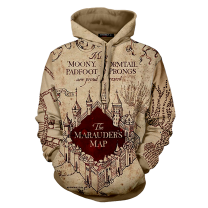 The Marauder's Map Harry Potter 3D Hoodie