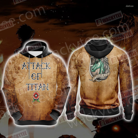 Attack On Titan - Military New Unisex 3D Hoodie