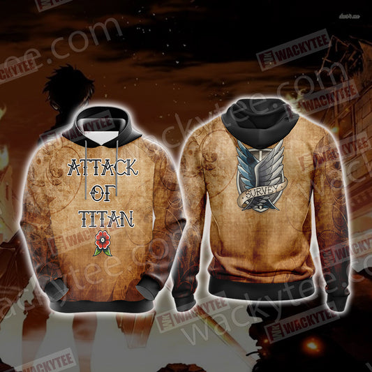 Attack On Titan - Survey New Unisex 3D Hoodie