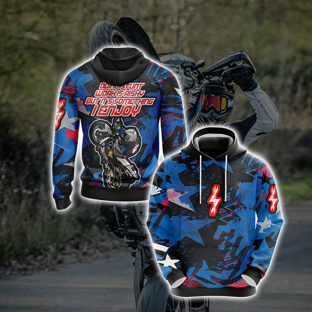 StuntBike Doing Stunt Woah Is Risky But It's Something I Enjoy Unisex 3D Hoodie