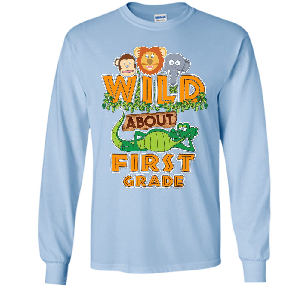 Wild About First Grade T-Shirt t-shirt Light Blue
