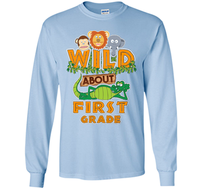 Wild About First Grade T-Shirt t-shirt Light Blue