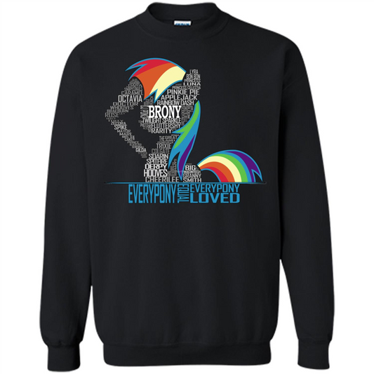 Brony Everypony Time Everypony Loved T-shirt Black