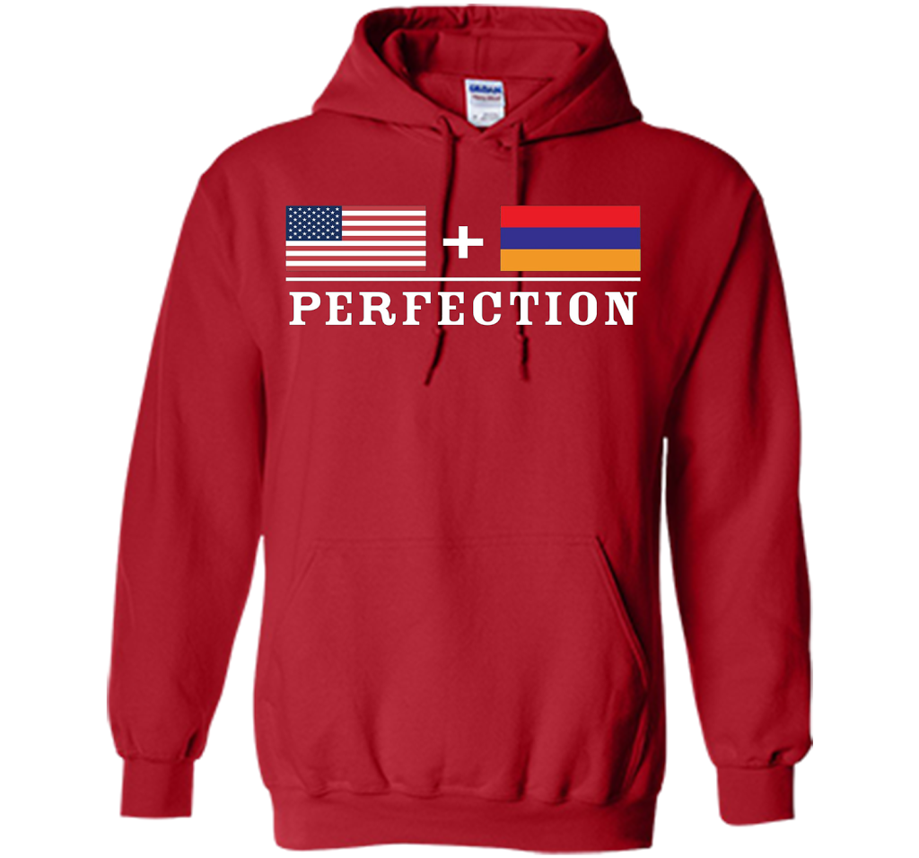 American + Armenian = Perfection Flag T-Shirt t-shirt Red