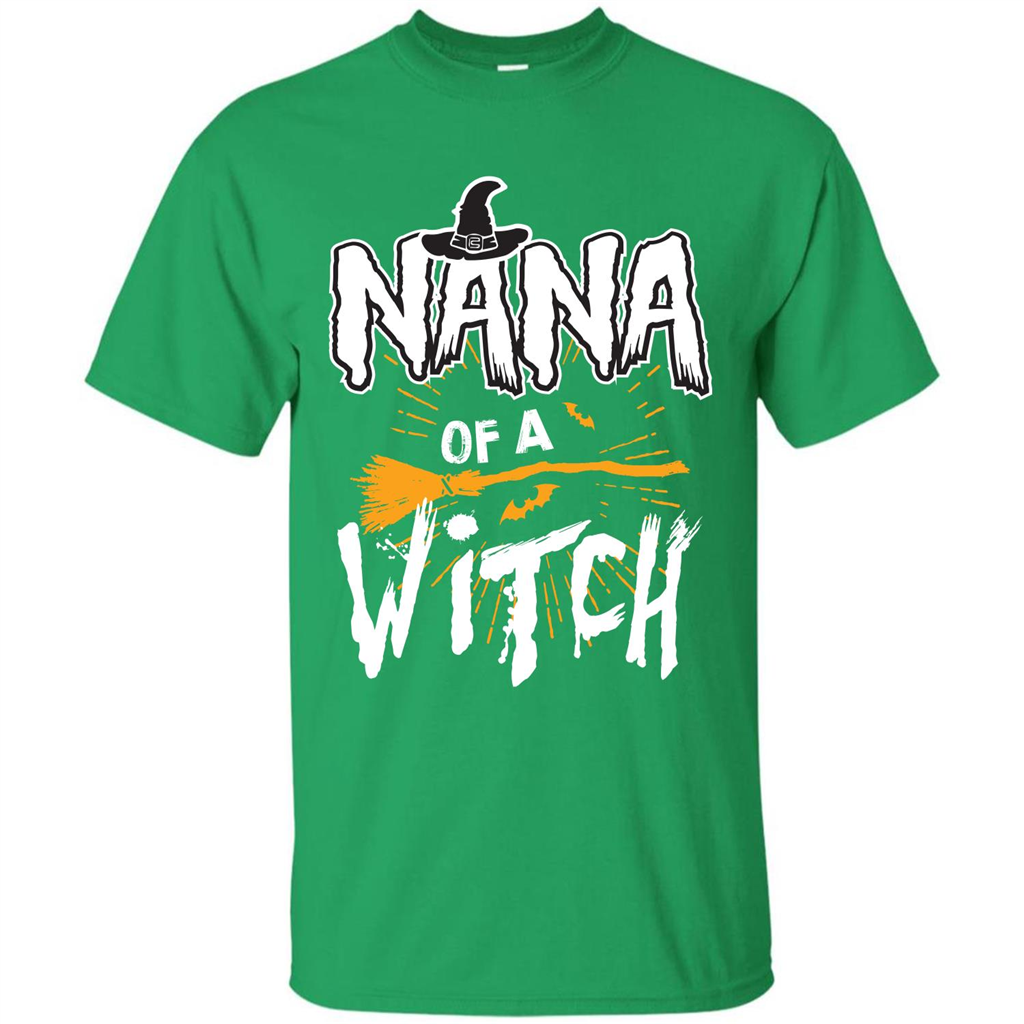 Halloween T-shirt Nana Of A Witch Irish Green