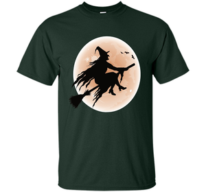 Halloween Full Moon Witch T-Shirt shirt