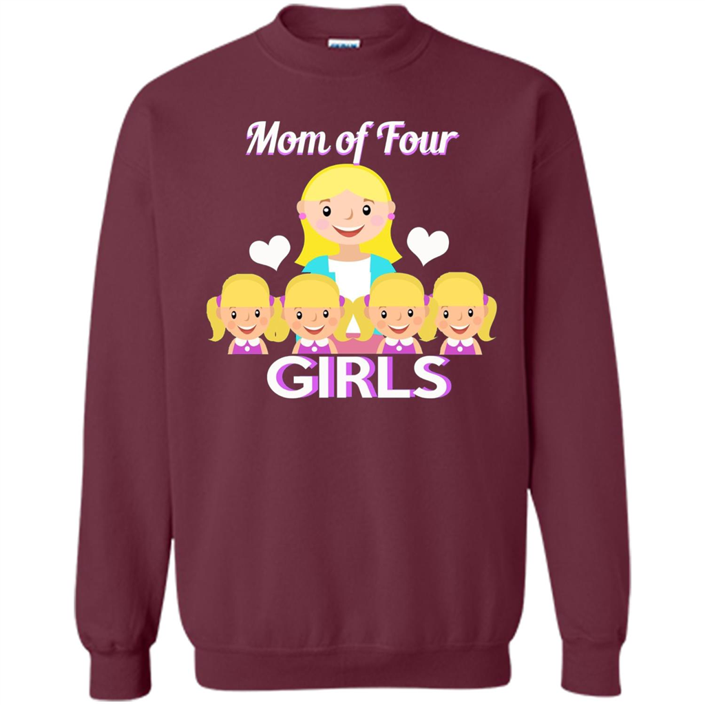 Mothers Day Gift from Daughter Mom Of Four Girls Maroon