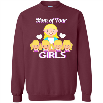 Mothers Day Gift from Daughter Mom Of Four Girls Maroon