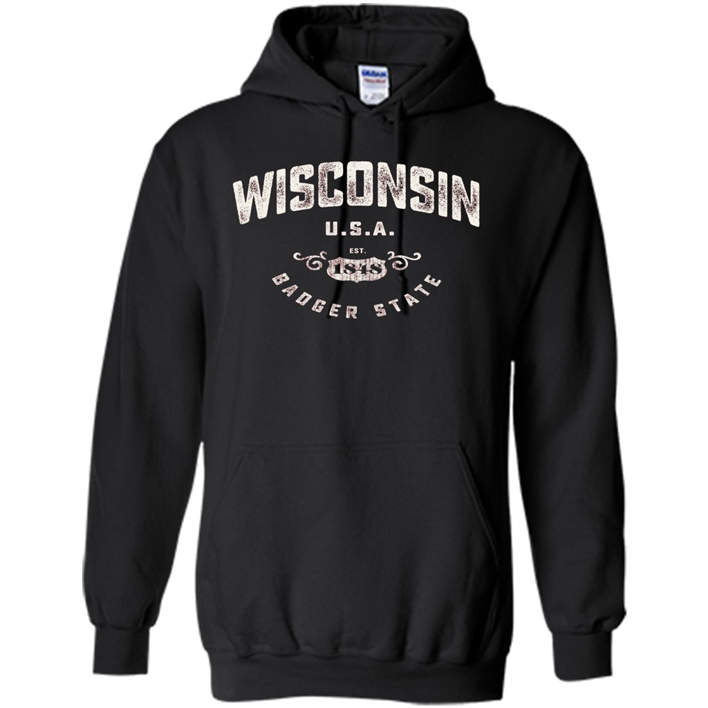 Wisconsin Badger State T-shirt Black