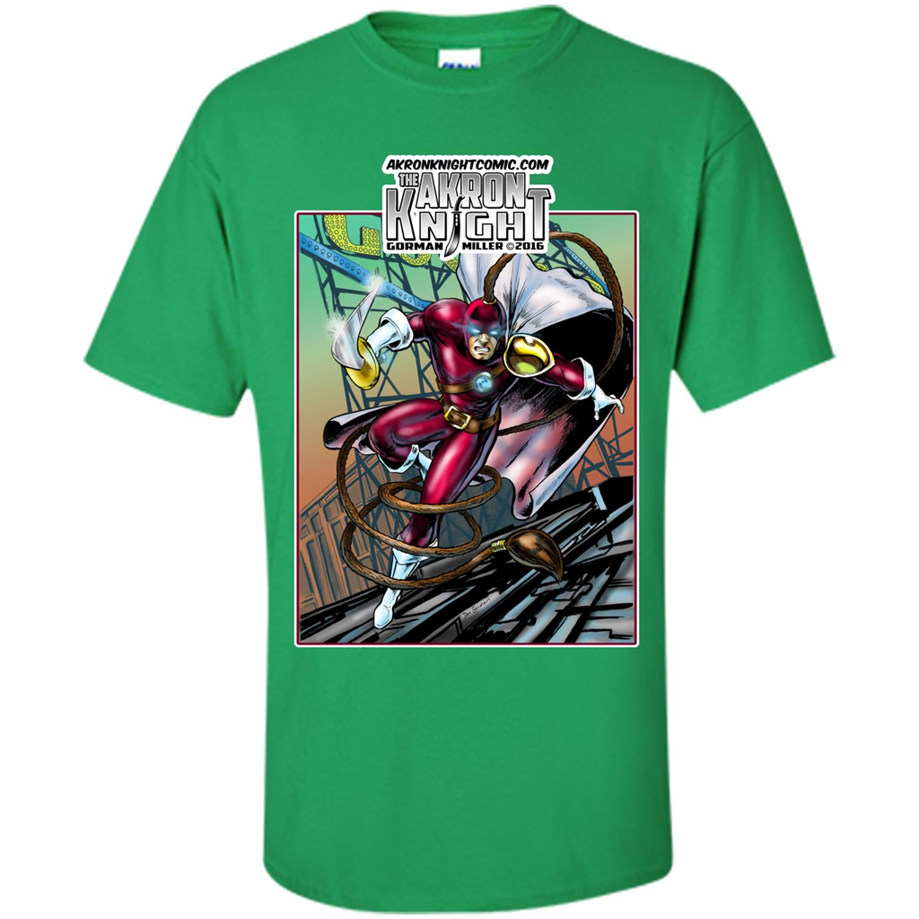 The Akron Knight Comic T-shirt Irish Green
