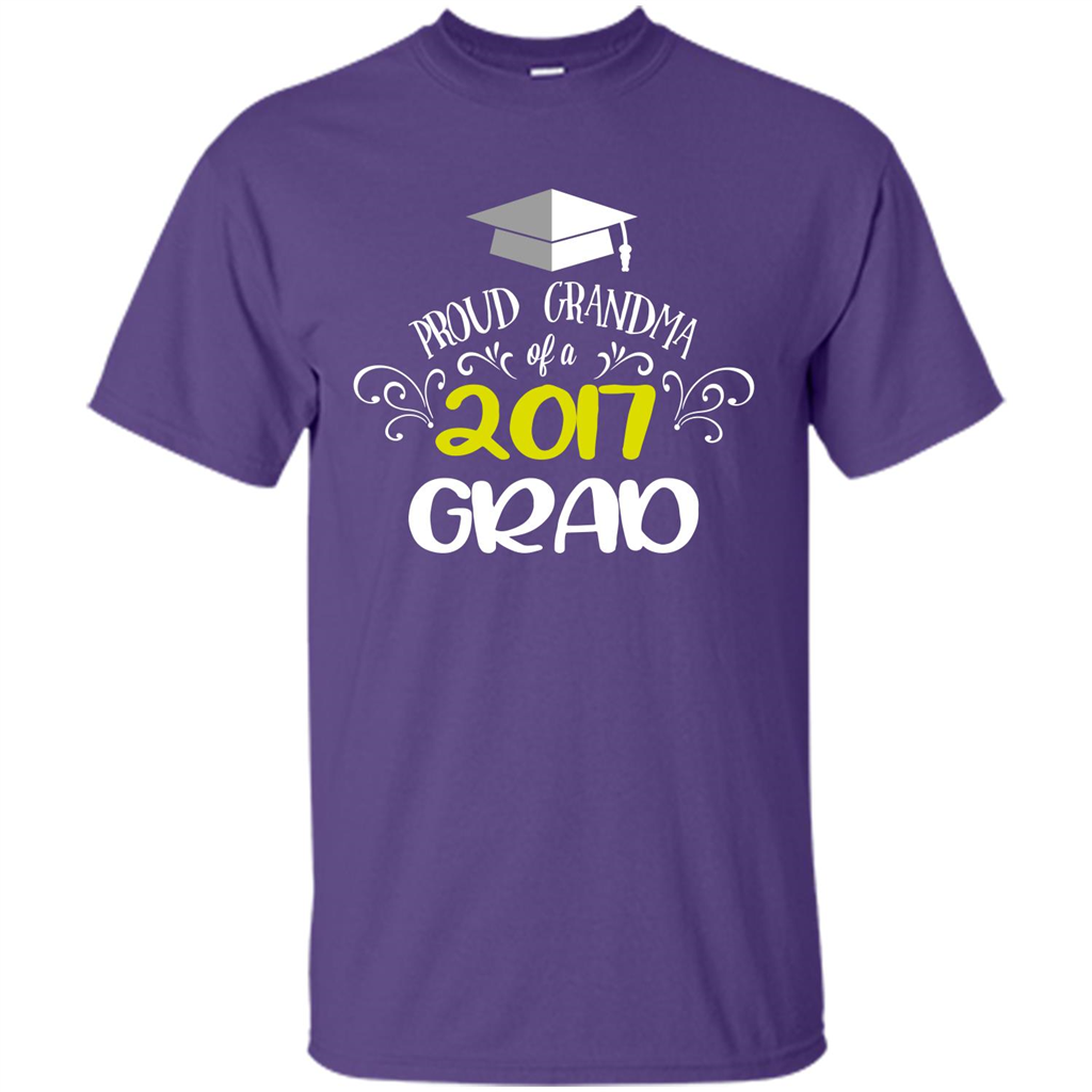 Graduation T-shirts Funny Tees Proud Grandma Purple