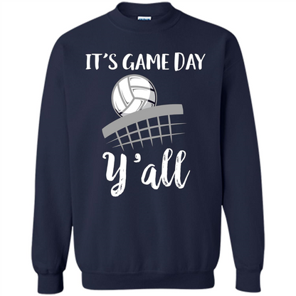Volleyball Lovers T-shirt It's Game Day Y'all Tshirt Navy