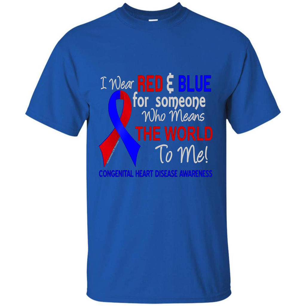 Congenital Heart Disease CHD T-Shirt Means The World To Me Royal