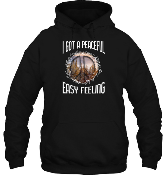 I Got A Peaceful Easy Feeling Shirt Unisex Heavyweight Pullover Hoodie Black