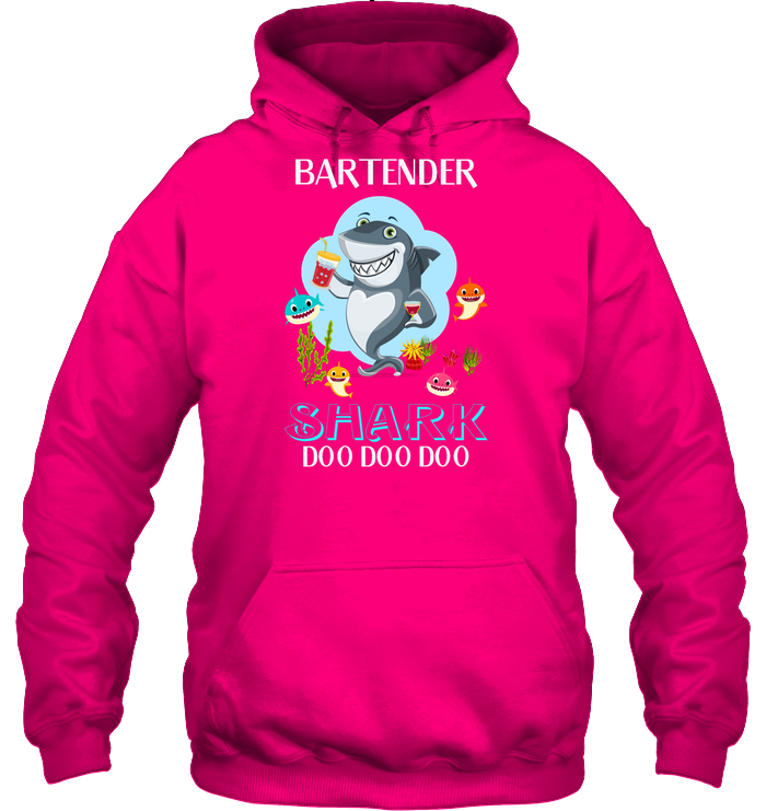 Bartender Shark Doo Doo Doo Shirt Unisex Heavyweight Pullover Hoodie Heliconia
