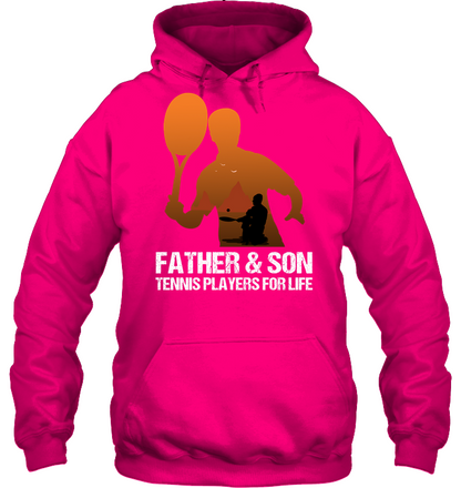 Father And Son Tennis Players For Life Family Shirt Unisex Heavyweight Pullover Hoodie Heliconia