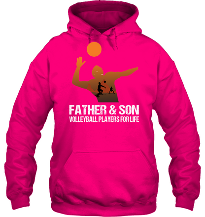 Father And Son Volleyball Players For Life Family Shirt Unisex Heavyweight Pullover Hoodie Heliconia