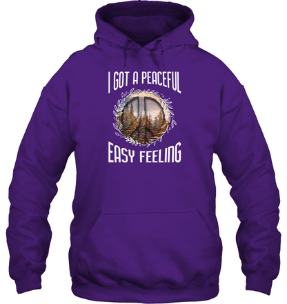 I Got A Peaceful Easy Feeling Shirt Unisex Heavyweight Pullover Hoodie Purple