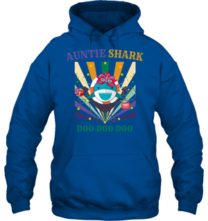 Auntie Shark Doo Doo Doo Happy Mardi Gars Family ShirtUnisex Heavyweight Pullover Hoodie