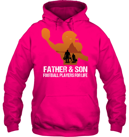 Father And Son Football Players For Life Family Shirt Unisex Heavyweight Pullover Hoodie Heliconia