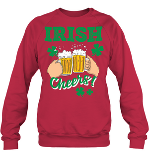 Irish Cheers Saint Patricks Day ShirtUnisex Fleece Pullover Sweatshirt
