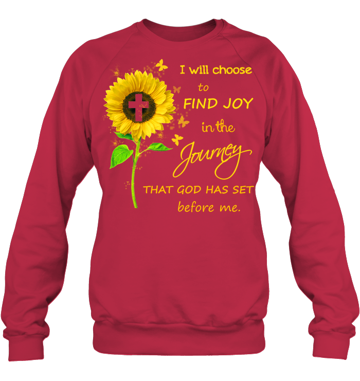 I Will Choose To Find Joy In The Jouney That God Has Set Before Me Unisex Fleece Pullover Sweatshirt Deep Red