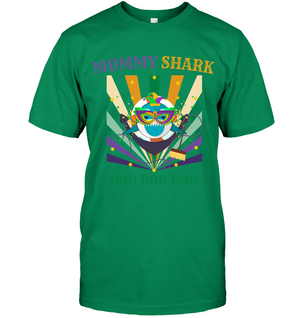 Mommy Shark Doo Doo Doo Happy Mardi Gars Family ShirtUnisex Short Sleeve Classic Tee