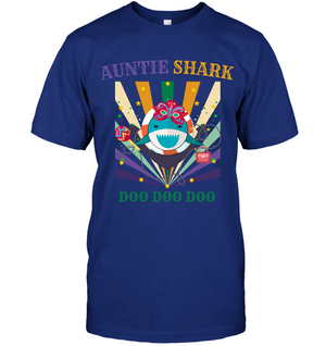 Auntie Shark Doo Doo Doo Happy Mardi Gars Family ShirtUnisex Short Sleeve Classic Tee