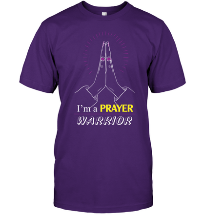 I Am A Prayer Warrior Shirt Unisex Short Sleeve Classic Tee Purple