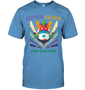 Sister Shark Doo Doo Doo Happy Mardi Gars Family ShirtUnisex Short Sleeve Classic Tee
