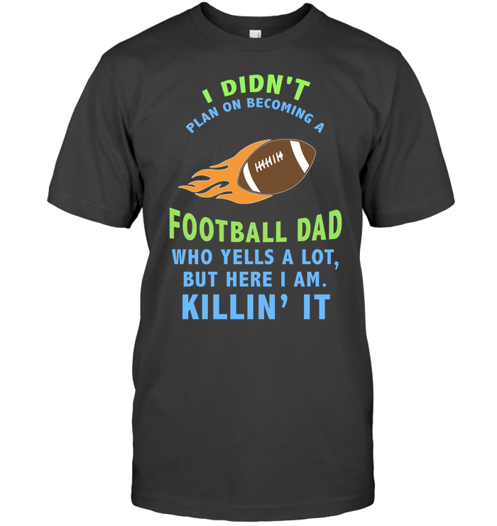 I Didnt Plan On Becoming A Football Dad Shirt Unisex Short Sleeve Classic Tee Charcoal Heather